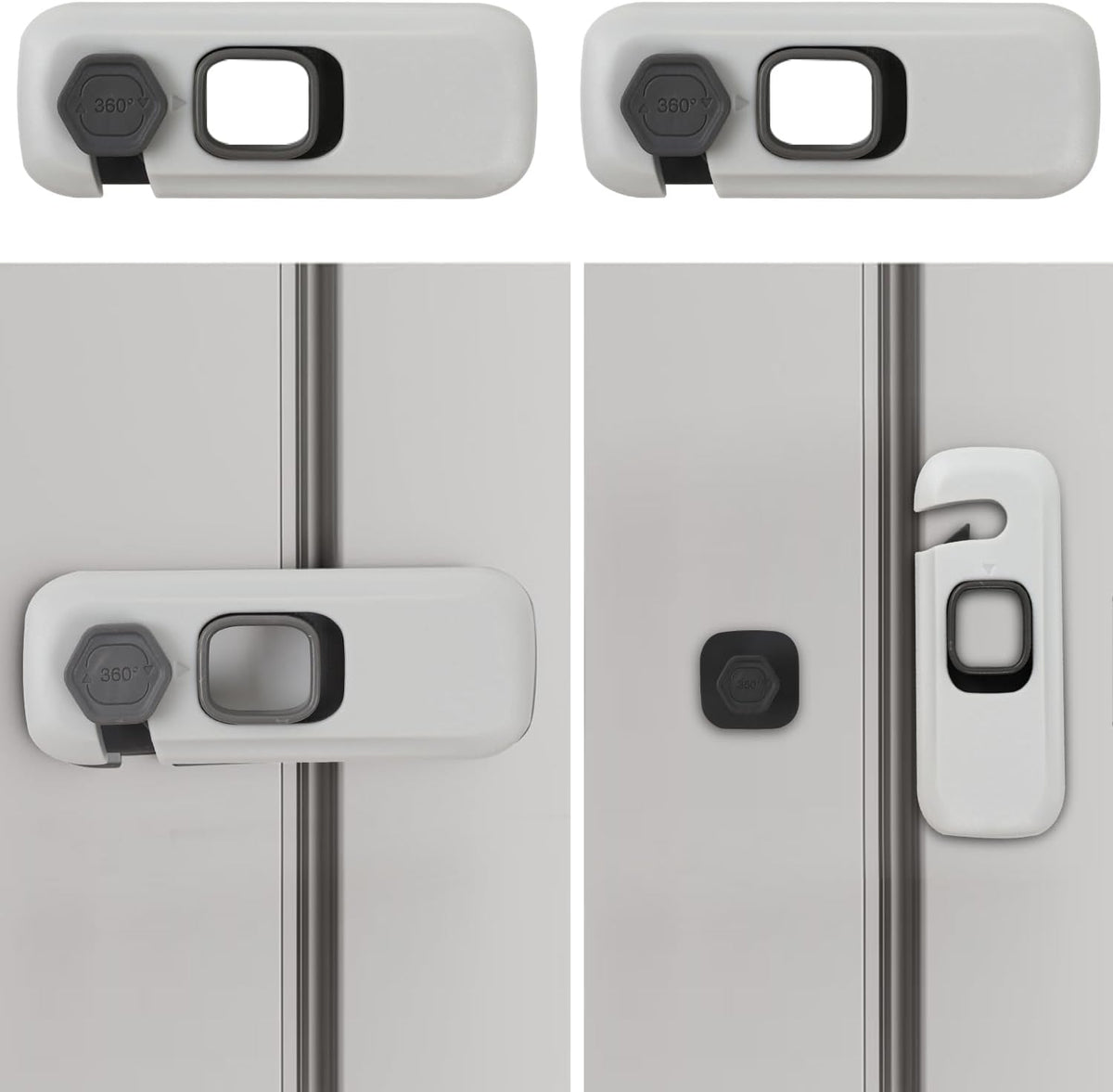 HFengQ child proof refrigerator lock two pack front view