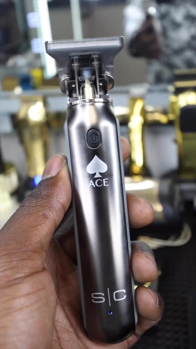 High torque seven thousand five hundred RPM rotary motor trimmer showing battery indicator light