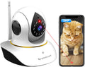 VSTARCAM Pet Camera with Laser front view showing lens and laser transmitter