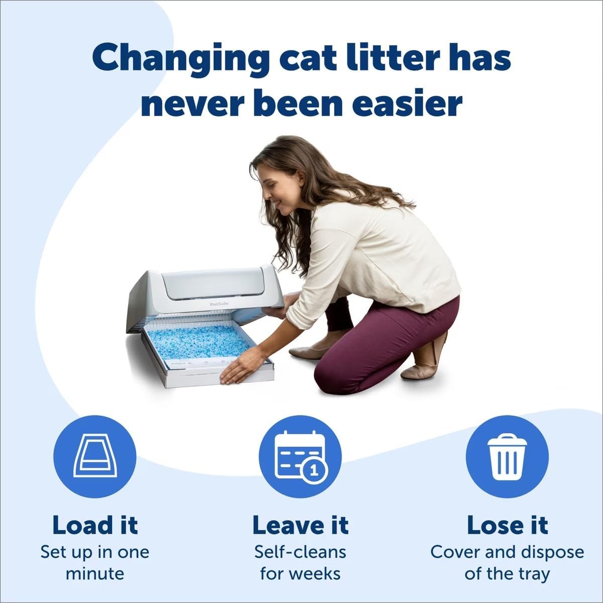 PetSafe ScoopFree disposable litter tray pre-filled with blue crystals