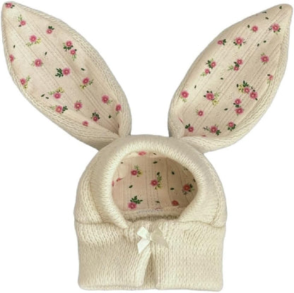 Rabbit Quiet Ears for Dogs & Cats - Knitted Dog Hats with Noise Protection & Warmth - Winter Hat & Head Wrap - Bunny Costume (Pink, Small) - Image 9