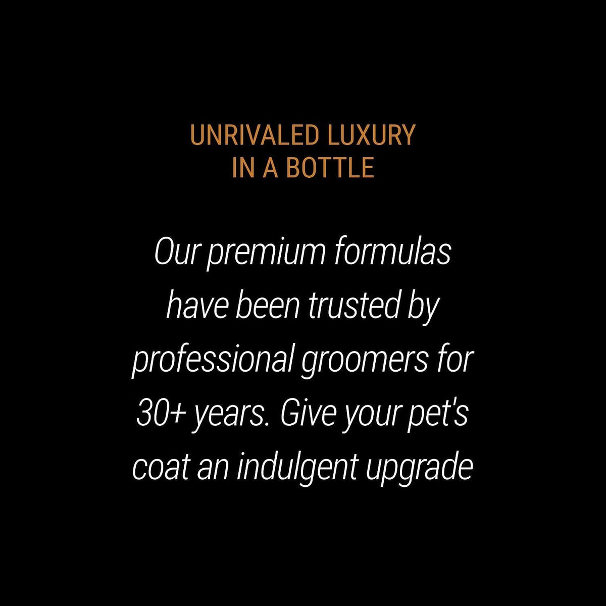 Cruelty free and biodegradable undercoat control conditioner bottle for professional pet salons
