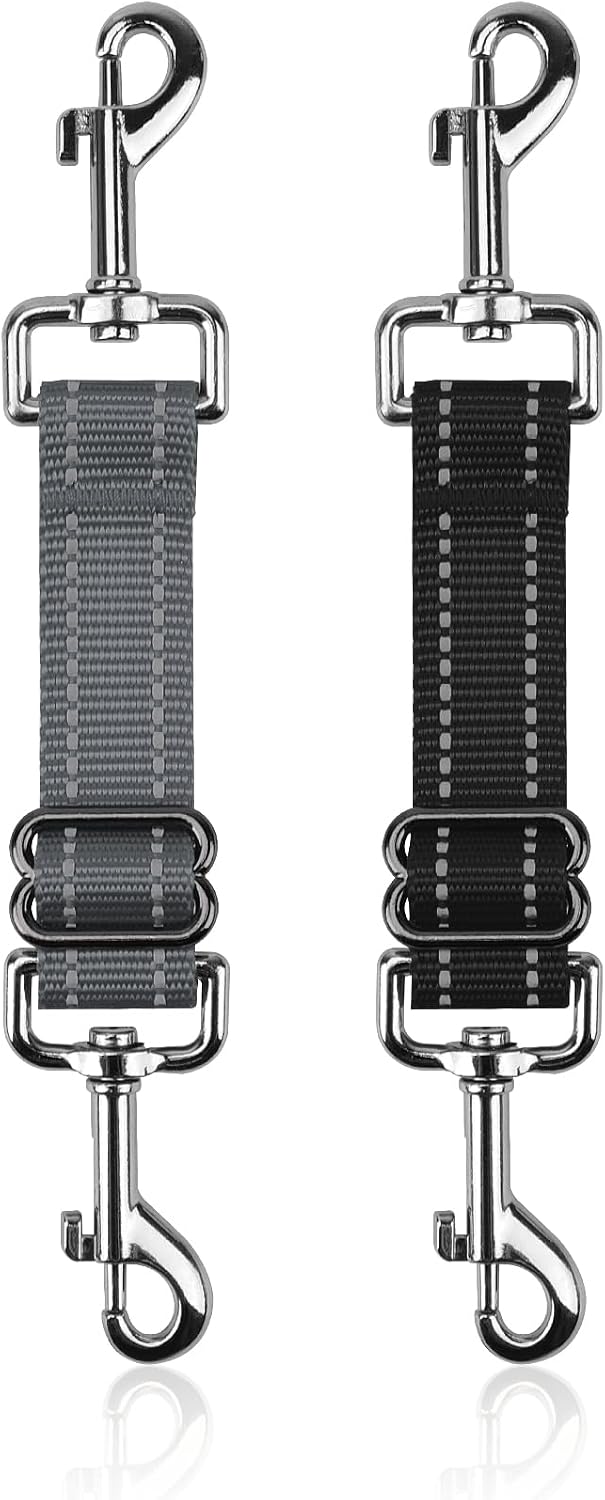 YUEPET 2 Pack 8.3 Inches Metal Dog Collar Safety Clips Heavy Duty Duble Ended Doggie Harness Collar Connector Stainless Steel Backup Clip for Dogs - Image 13