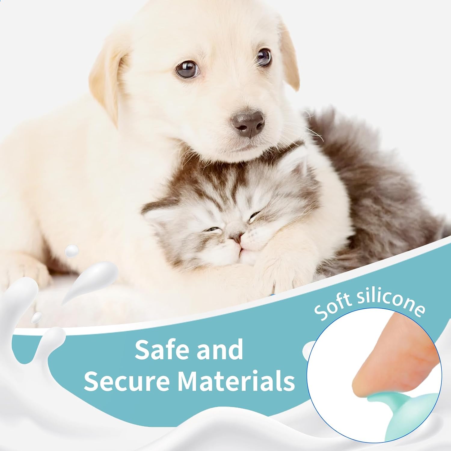 Clear measurement scales on transparent puppy and kitten nursing bottles