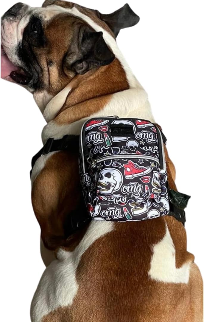 PawLook Dog Backpack to Wear with Chest Harness Self Carrier dogbag with Additional Pocket for Poop Bag Anti Slip Stylish Dog Bag for Your pet Street Smart Serie Pawsup Orange M - Image 14