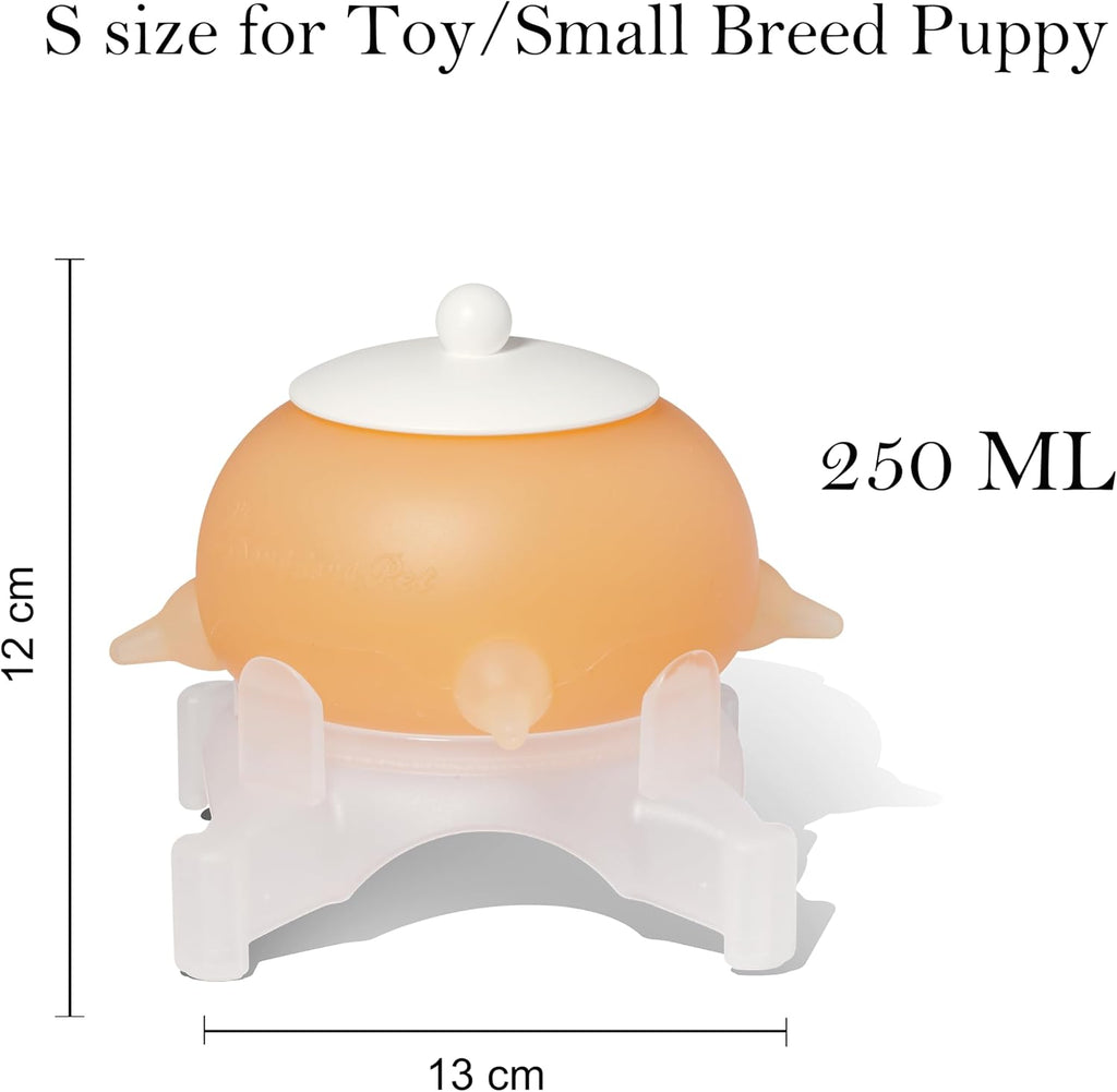 Anti flatulence puppy nursing station with stable suction cup base
