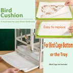 Close-up of absorbent non-woven fabric texture on bird cage liner