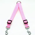 Shuiniba HTKJ pink adjustable double dog leash coupler front view