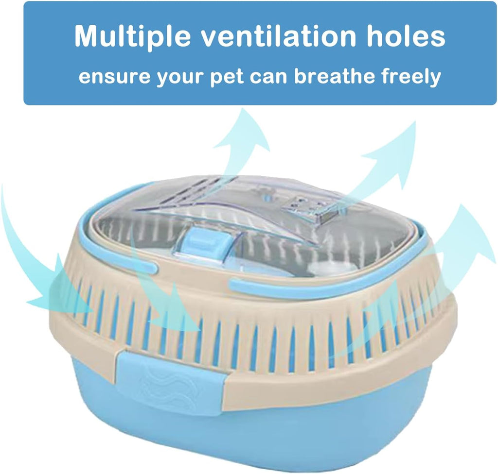Hamster Carrier Guinea Pig Carrier 13 X 11 X 8 In Portable Hamster Travel Cage with Ventilation Holes Outdoor Small Animal Carrier for Rat Gerbils Rabbit Hedgehog Squirrel Mouse Sugar Glider - Image 4