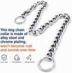 Freezx weatherproof dog training choke chain demonstrating the P loop mechanism
