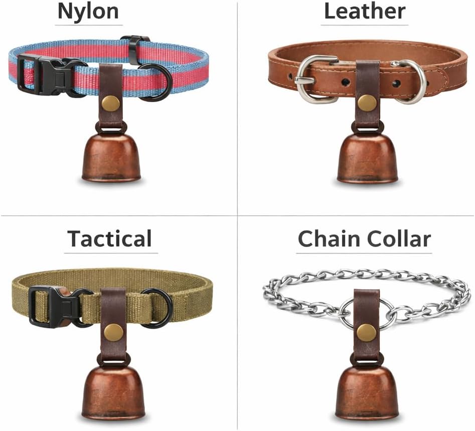 Close-up view of the scratch-resistant rounded copper training bell from Kcrygogo.