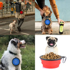 Guardians portable foldable pet water bowl collapsed flat showing thin profile