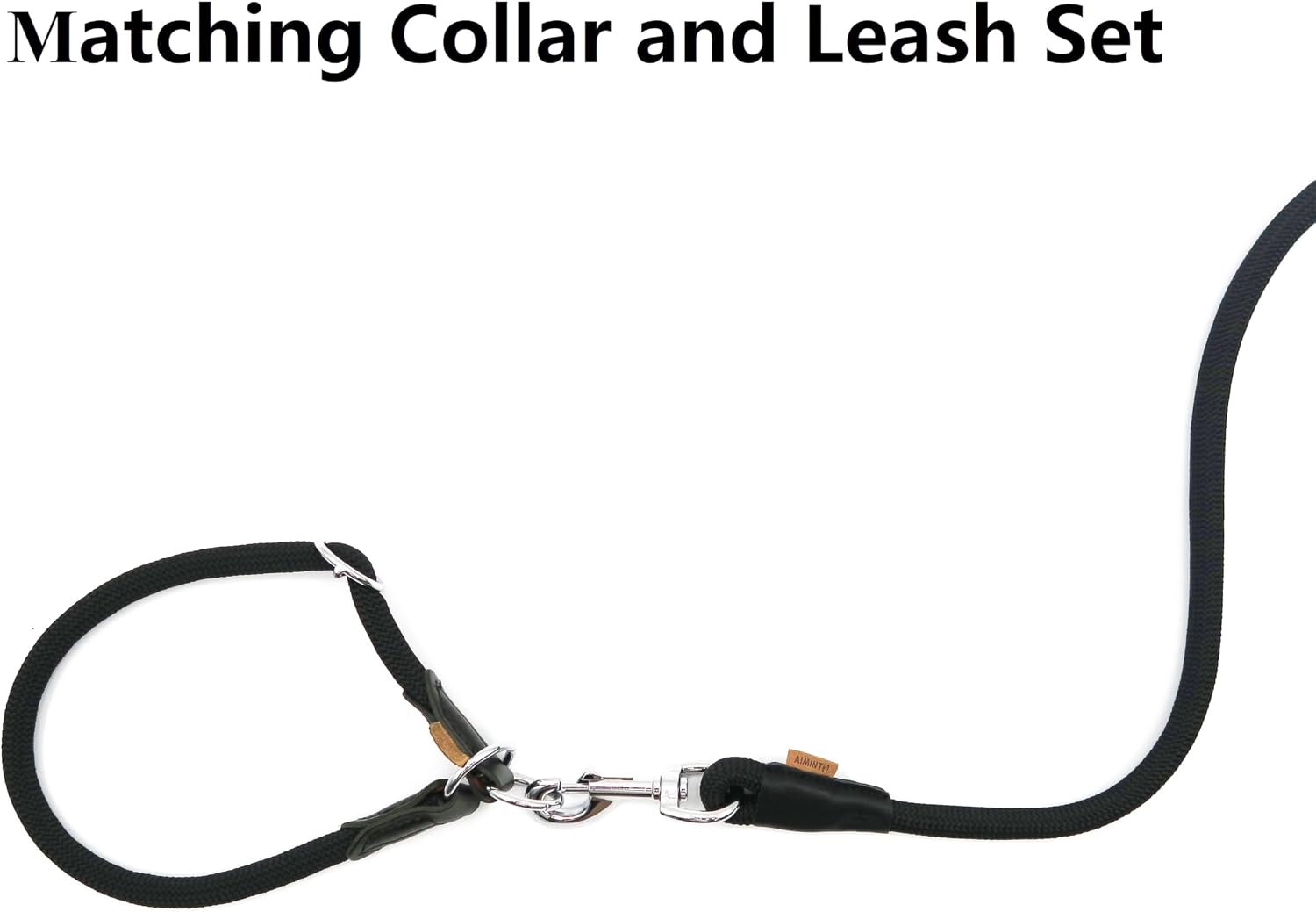 Aiminto heavy duty black training lead packaged and ready for Indian pet owners.