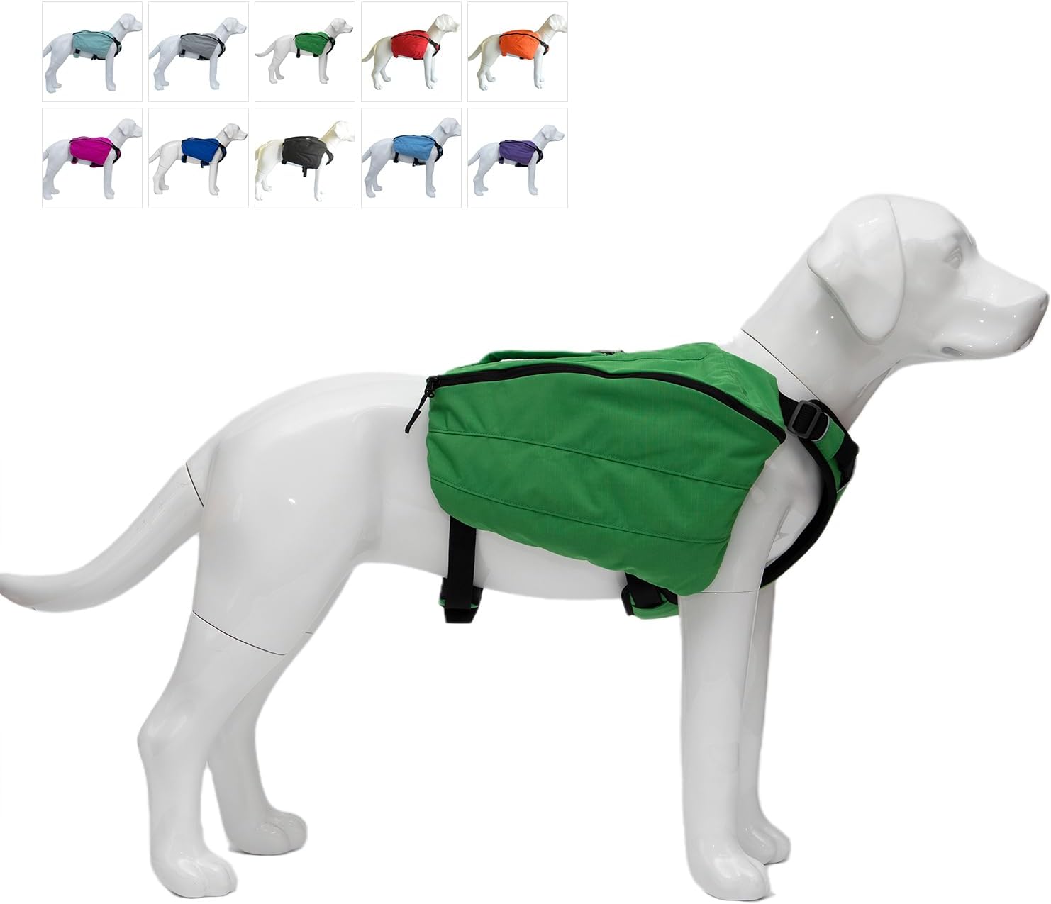 Lovelonglong Large Dog Backpack, Outdoor Hound Saddle Bag Dog Pack with Side Pockets for Small Medium Large Dogs, Adjustable Tactical Dog Pack for Hiking, Travel, Camping, Training Gray M - Image 10