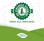 Dog eating kibble topped with Natures Logic bone broth
