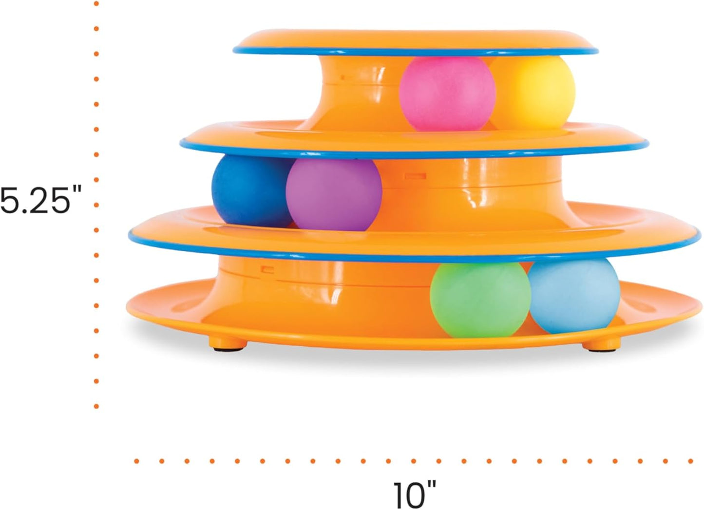 Durable interactive three level pet puzzle toy for multiple cats