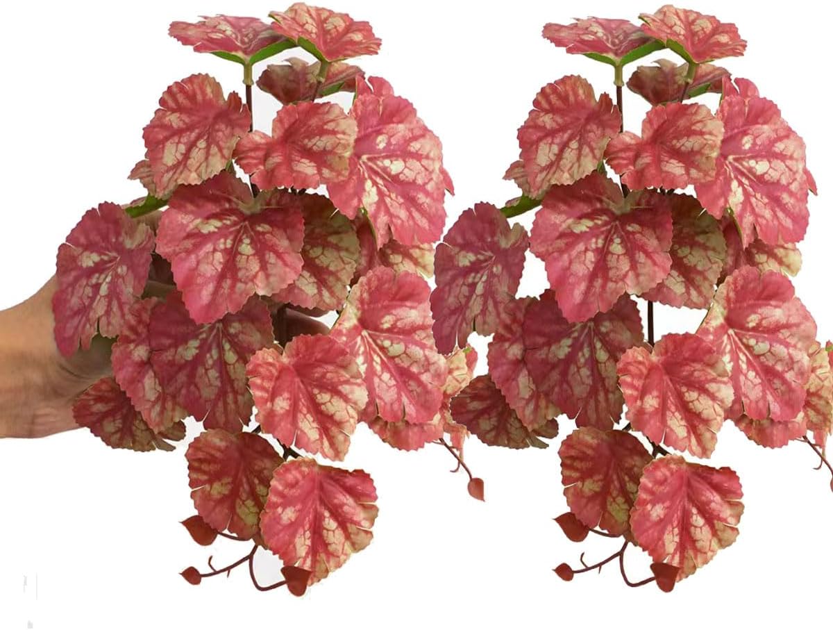 Reptile Plants for Terrarium Decor, Amphibian Habitat Decor, Snake Tank Accessories, Artificial Hanging Plants with Suction Cup-2 Packs (Fake Monstera) - Image 11