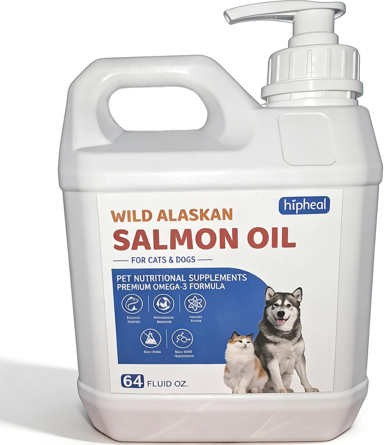 Wild-Caught Salmon Oil for Dogs & Cats - Omega 3 EPA DHA,Fish Oil Liquid Supplement for Skin & Coat, Joint & Bone Health (8 FLOZ) - Image 11