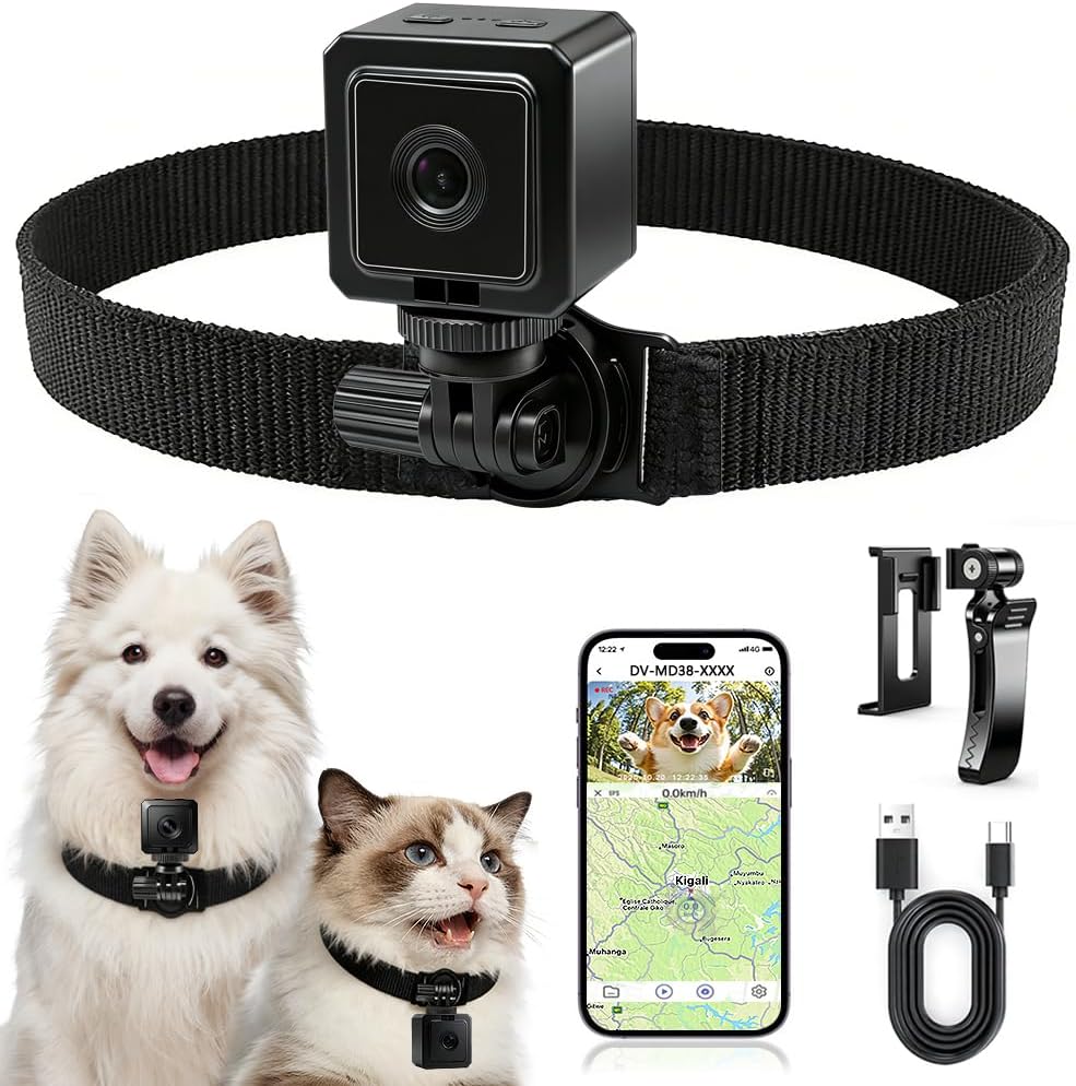AEZ Pet Camera Collar 1080P front view