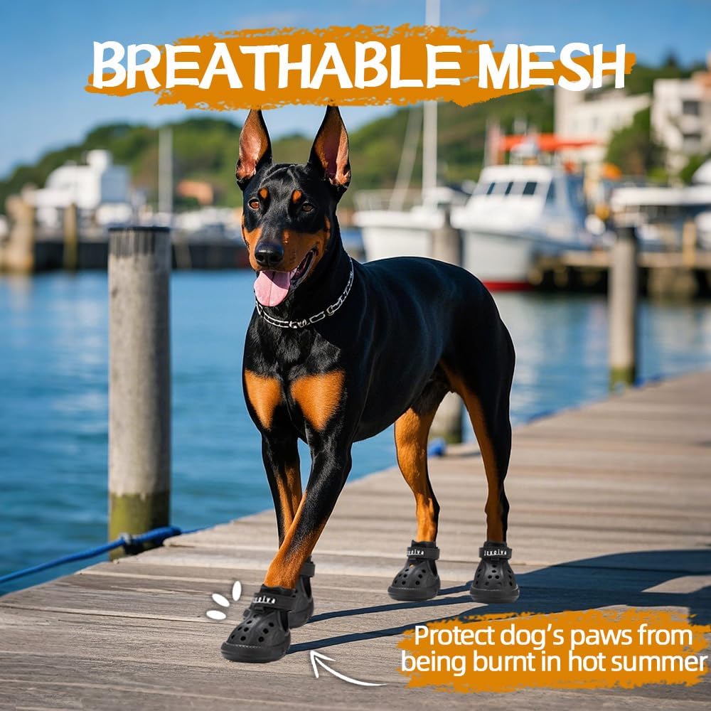 Jzxoiva dog sandals with airflow ventilation design