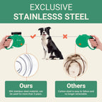 Happy and Polly dog leash showing green polka dot handle