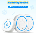 White paw shaped wireless dog doorbell transmitter