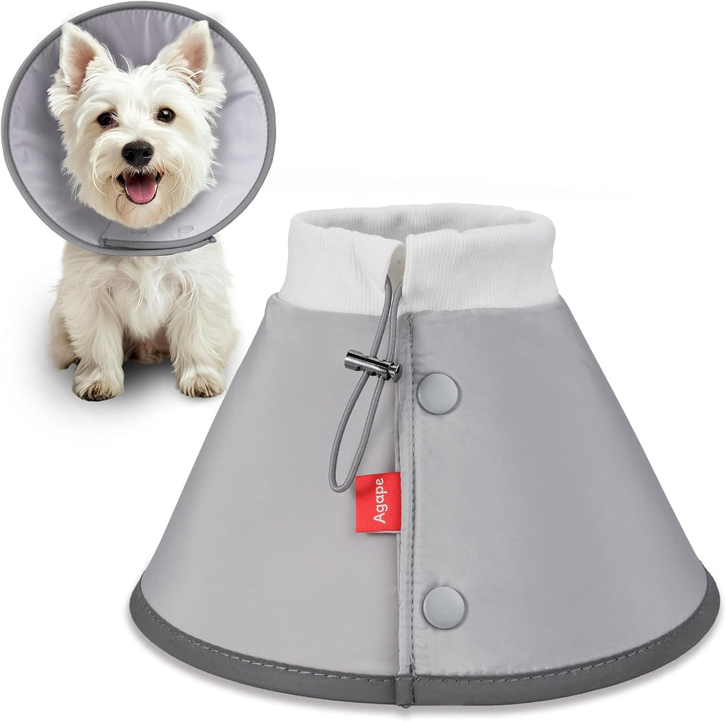 Agape Soft Dog Cone for Small Dogs & Cats, Recovery Collar to Stop Licking | Comfy E Collar Alternative for Puppies, Adjustable Cloth Cone After Surgery, Protective Neck Cone for Kittens, Washable - Image 14