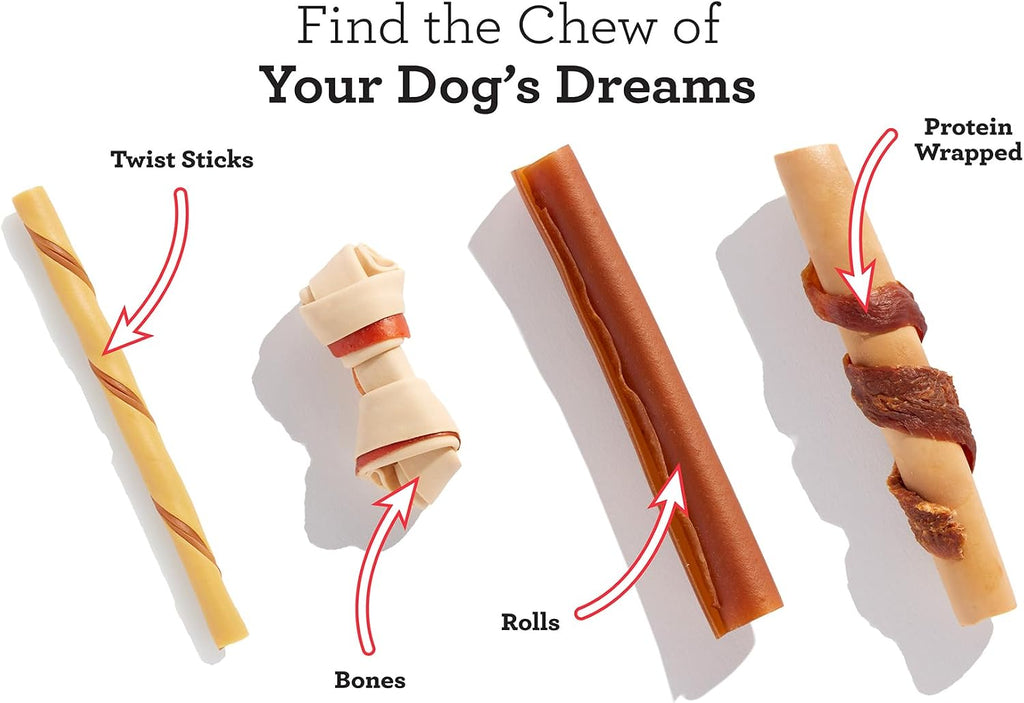 Nutritional label and ingredient information for DreamBone chews