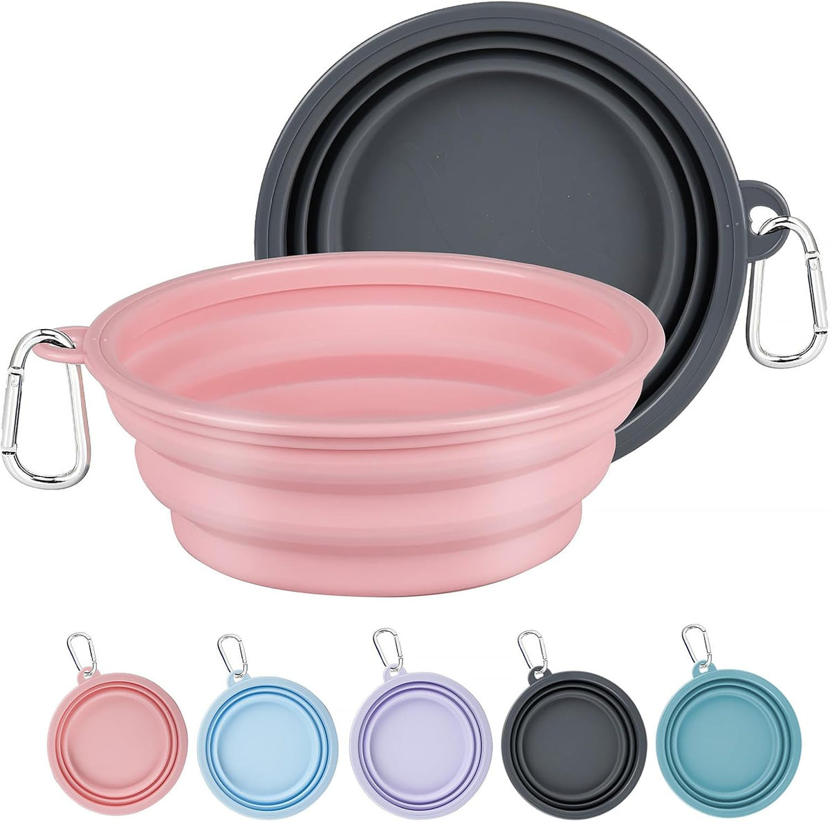 Kytely Collapsible Dog Bowls for Travel, 2Pack Dog Portable Water Bowl, Foldable Pet Food Bowl with Clasp, Pet Cat Feeding Cup Dish for Traveling, Walking, Hiking - Image 13