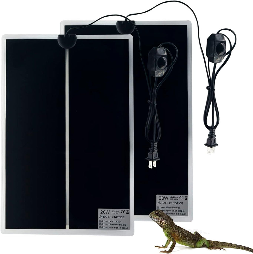 Fipasen reptile heating mat front view with temperature controller