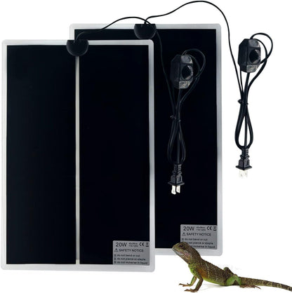 Fipasen 2PCS reptile heating mat set top view