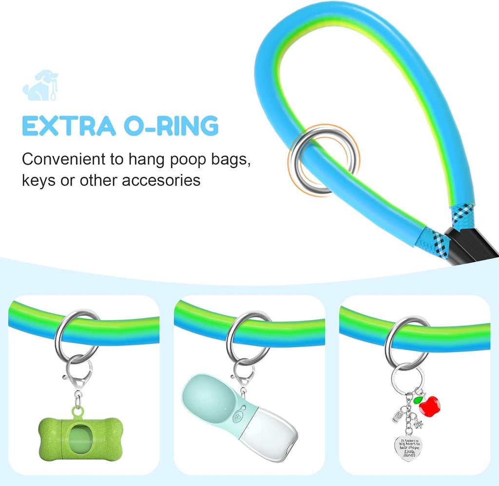 Dog Leash Heavy Duty 4/5/6ft XiaZ 2 Handles Dog Leashes for Medium Large Dogs 1/2 Inch 1000lb Strength Reflective PVC Waterproof-Handles Metal Hook Dual-Handle Rope Leash Nighttime Safety - Image 5