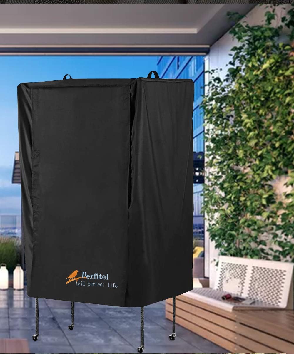 Perfitel pet cage cover fully zipped and closed for premium nighttime protection.