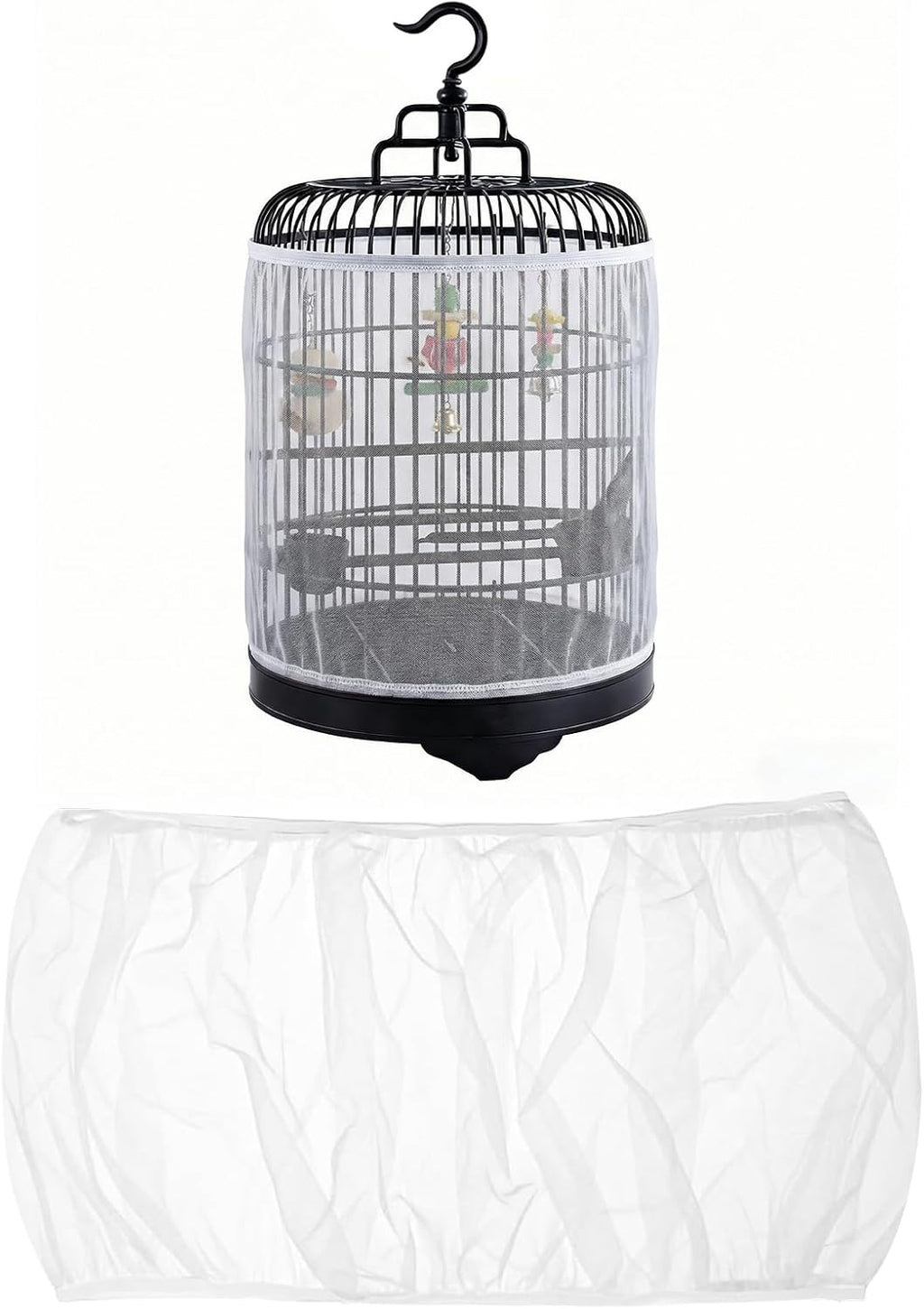 Complete packaging view of the SFIELCAPA bird cage seed catcher set