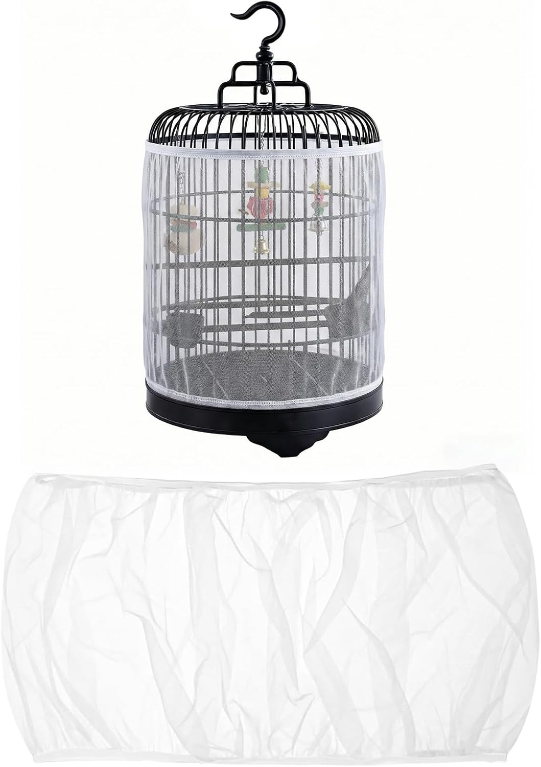Complete packaging view of the SFIELCAPA bird cage seed catcher set