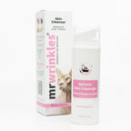 Mr Wrinkles Sphynx Cat Soothing Skin Cleanser front view bottle for hairless cat grooming.