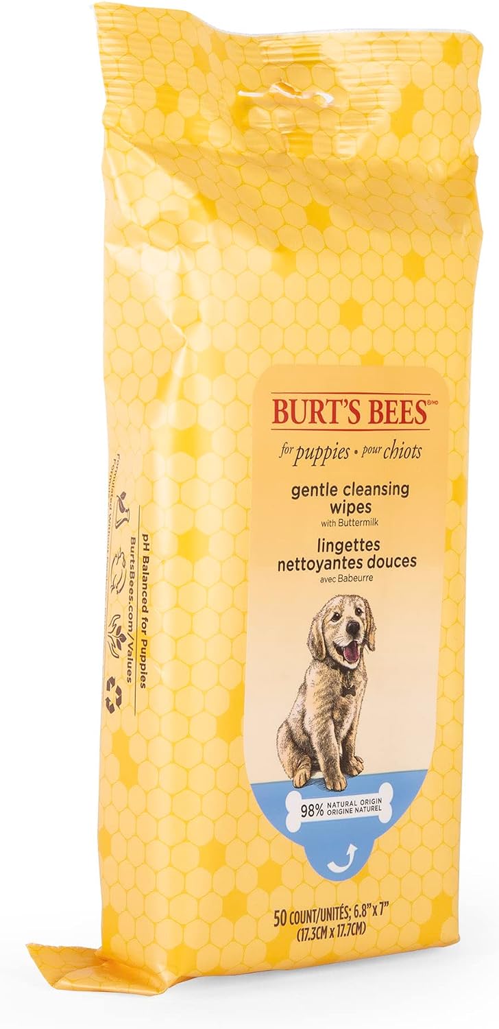 Premium gentle puppy spot cleaning wipes side view details