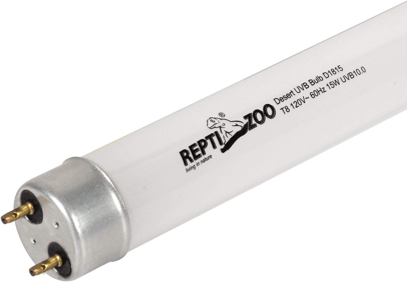 Eighteen inch fifteen watt fluorescent reptile tube bulb unboxed close up.