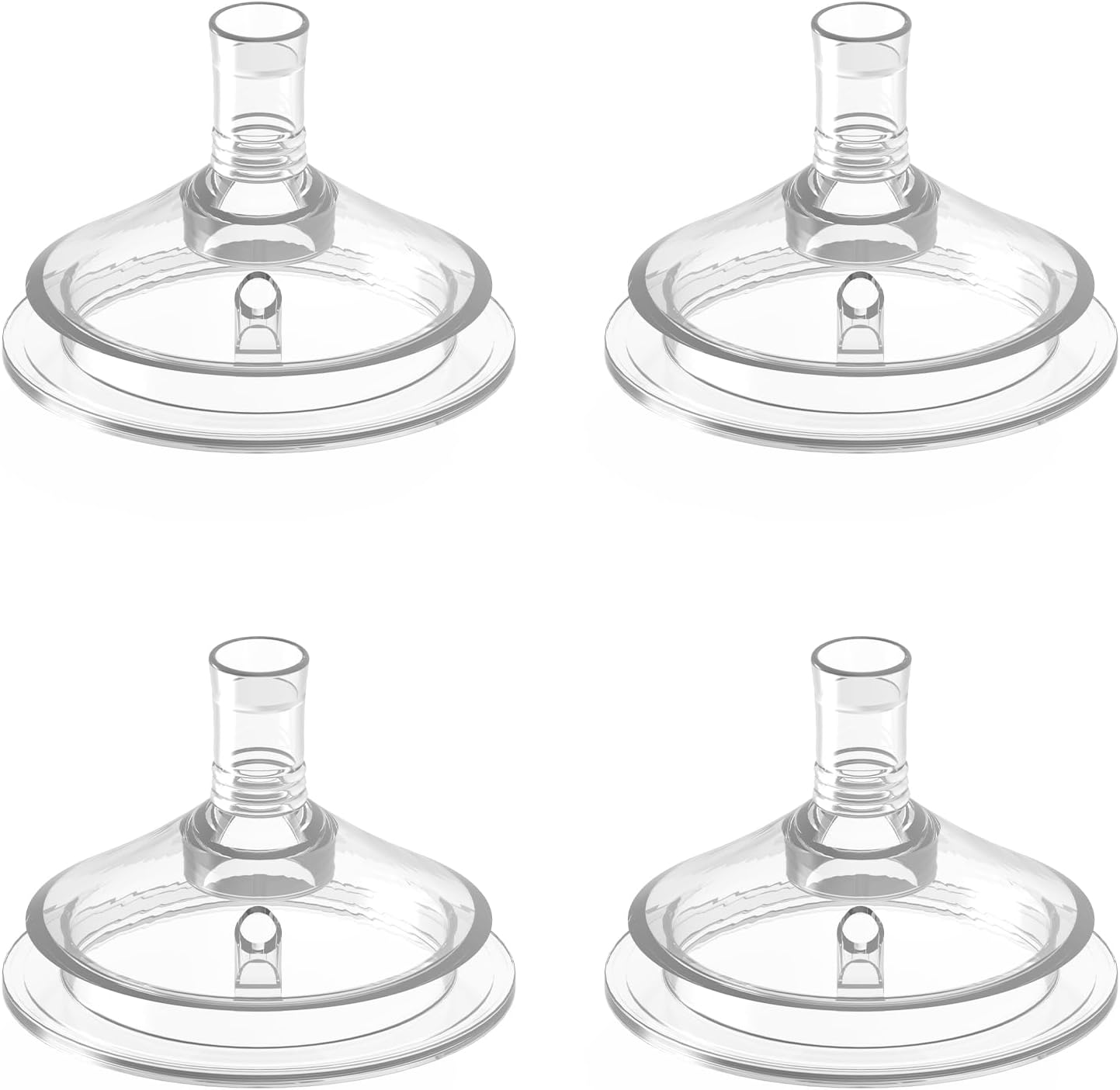 XUNICUTE soft silicone nipples front view showcasing the fast flow design for baby bottles.