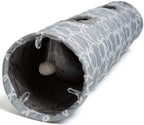 Top peek-through vent on geometric cat tunnel
