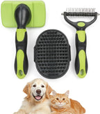 Double-Sided Dematting Comb for Dogs and Cats, Hurtless Shedding Deshedding Undercoat Rake, Portable Pet Grooming Brush Pet Grooming Tool (Blue) - Image 9