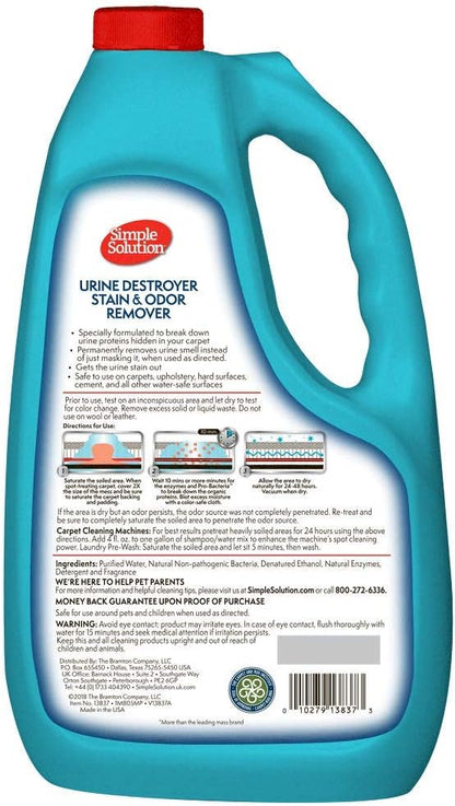 Simple Solution professional strength enzymatic cleaner liquid close up