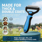 Side profile of Ycppog deshedding tool showing rubberized handle