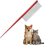 Professional grooming setup featuring Petaxcell aluminum comb