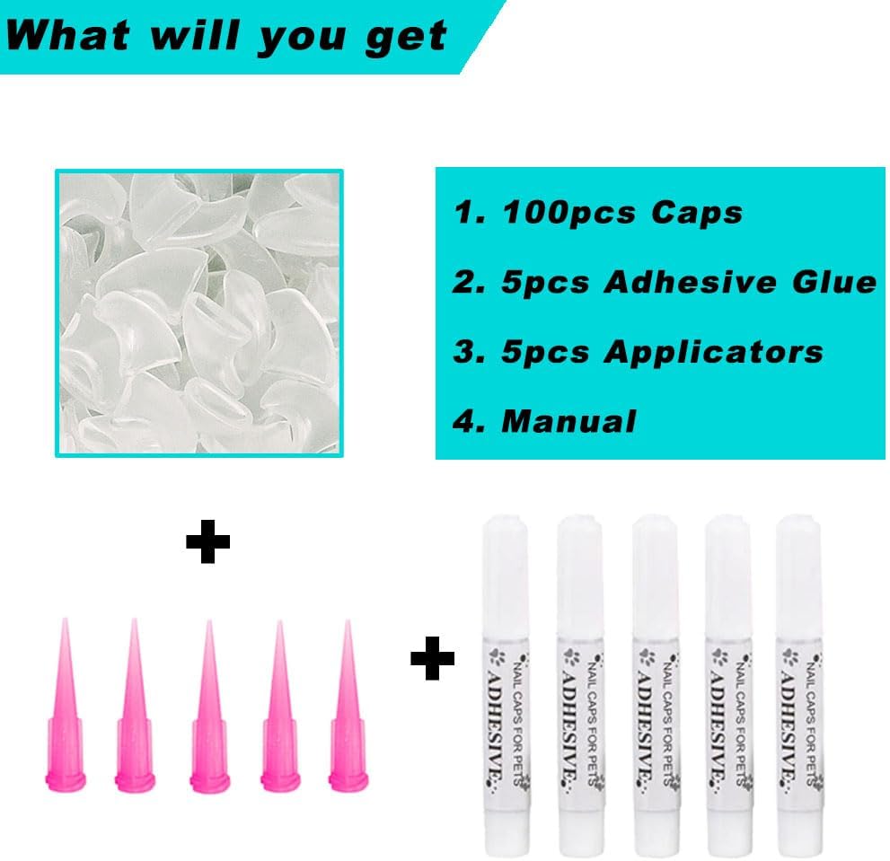 Premium clear feline claw covers showing natural extension fit