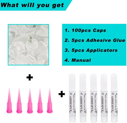 Premium clear feline claw covers showing natural extension fit