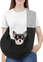 Pawaboo Small Dog Sling Carrier, Reversible Hands Free Dog Sling Carriers for Small Dogs and Cats, Puppy Slings Carrier with Safety Harness, Puppy Essentials, Black - Image 10
