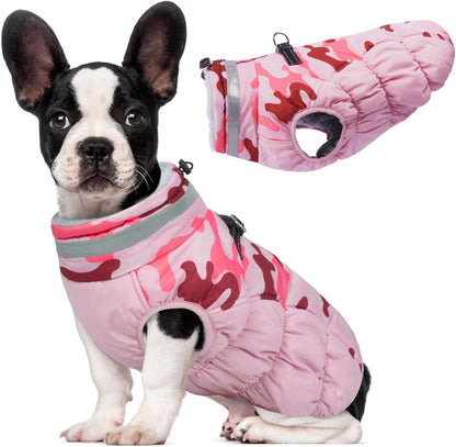 Lelepet Dog Coat Warm Dog Winter Coat Waterproof Dogs Jacket with Harness Built in Reflective Pet Fleece Vest Zip-Up Cold Weather Coats for Large Dogs Turtleneck Windproof Coats Boxer Blaze Orange XL - Image 12