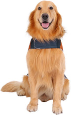 HDE dog parka winter coat side view on dog