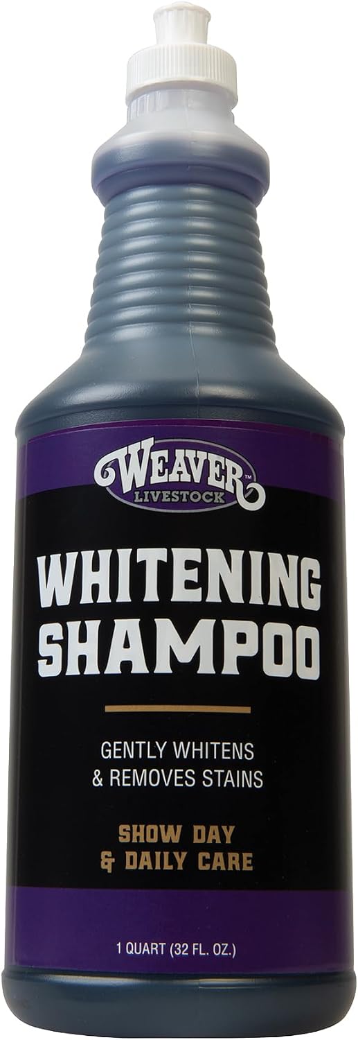 Weaver Livestock Whitening Shampoo front view bottle for livestock grooming.